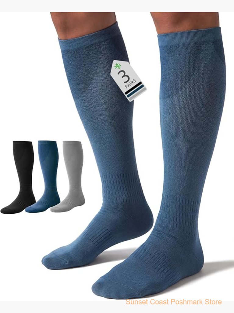 Bamboo Viscose Compression Socks Knee High 1520 Mmhg Support